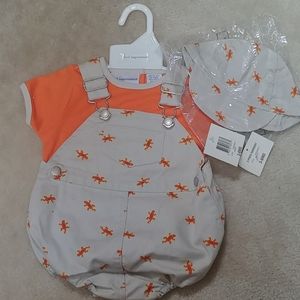 NWT 3 pc 3-6 mo outfit with hat